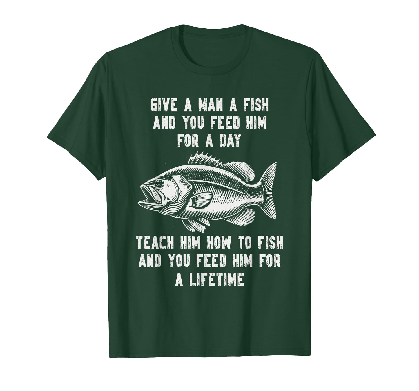 Funny fishing lao tzu fisherman fish bass dad trout chinese T-Shirt