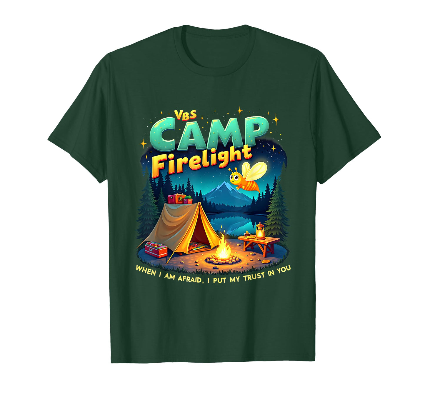 2025 Camp Firelight Camp VBS Vacation Bible School Firework T-Shirt