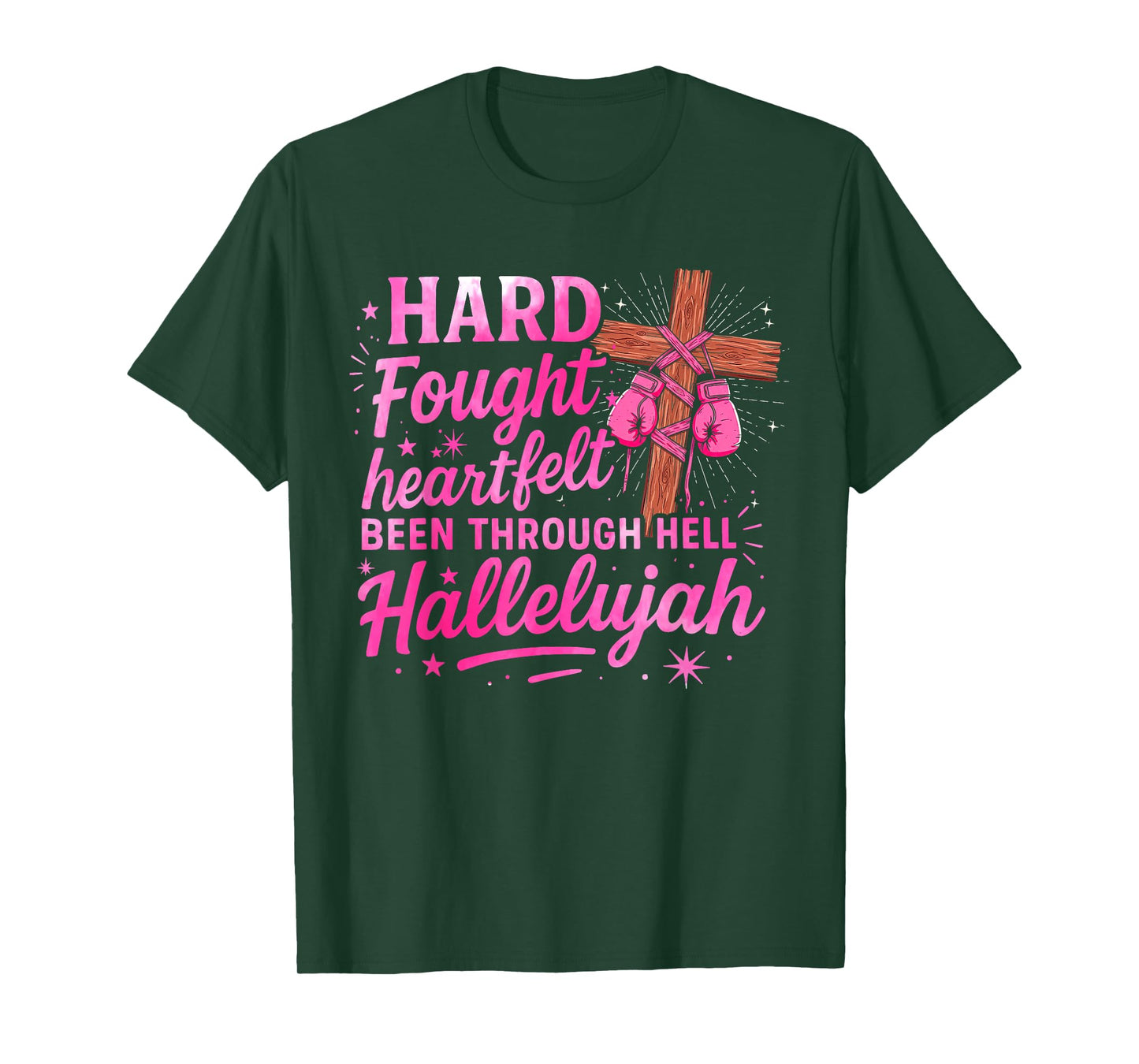 Brandon Hard Fought Hallelujah Praise Jesus Lake Funny T-Shirt