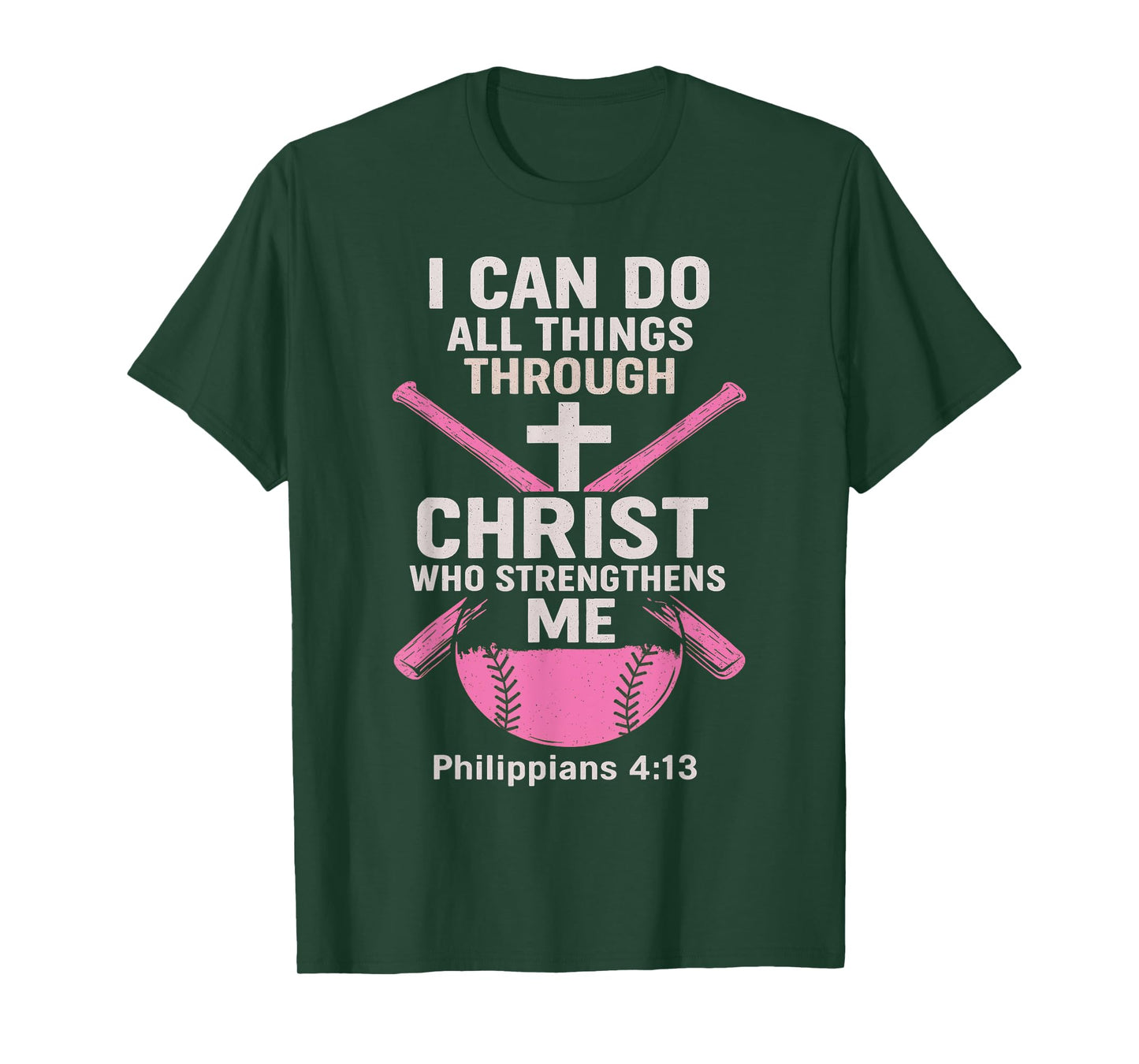 Softball Christian Athlete Christ Centered T-Shirt