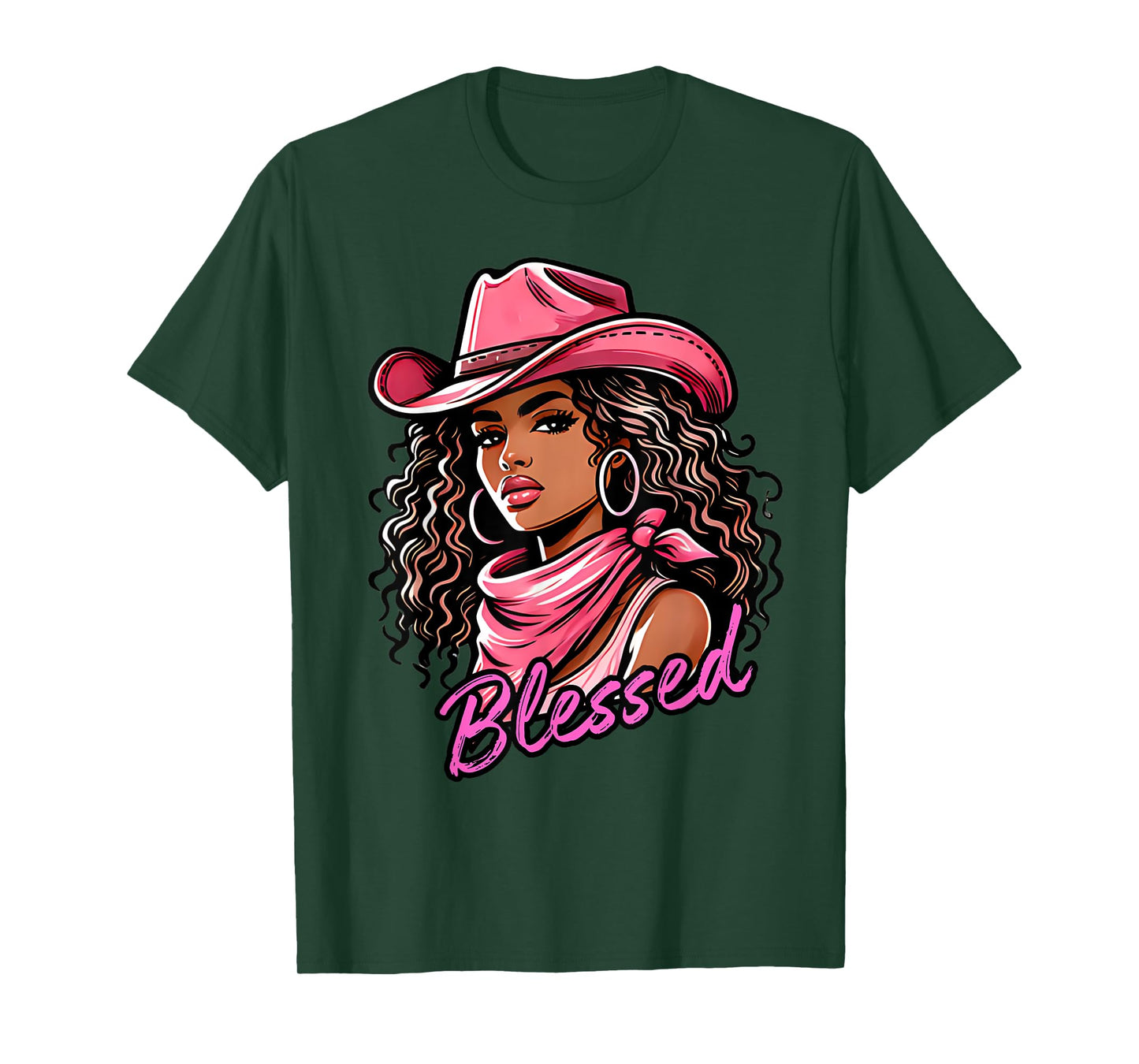 Blessed Black Cowgirl Western Swag African Christian Woman T-Shirt