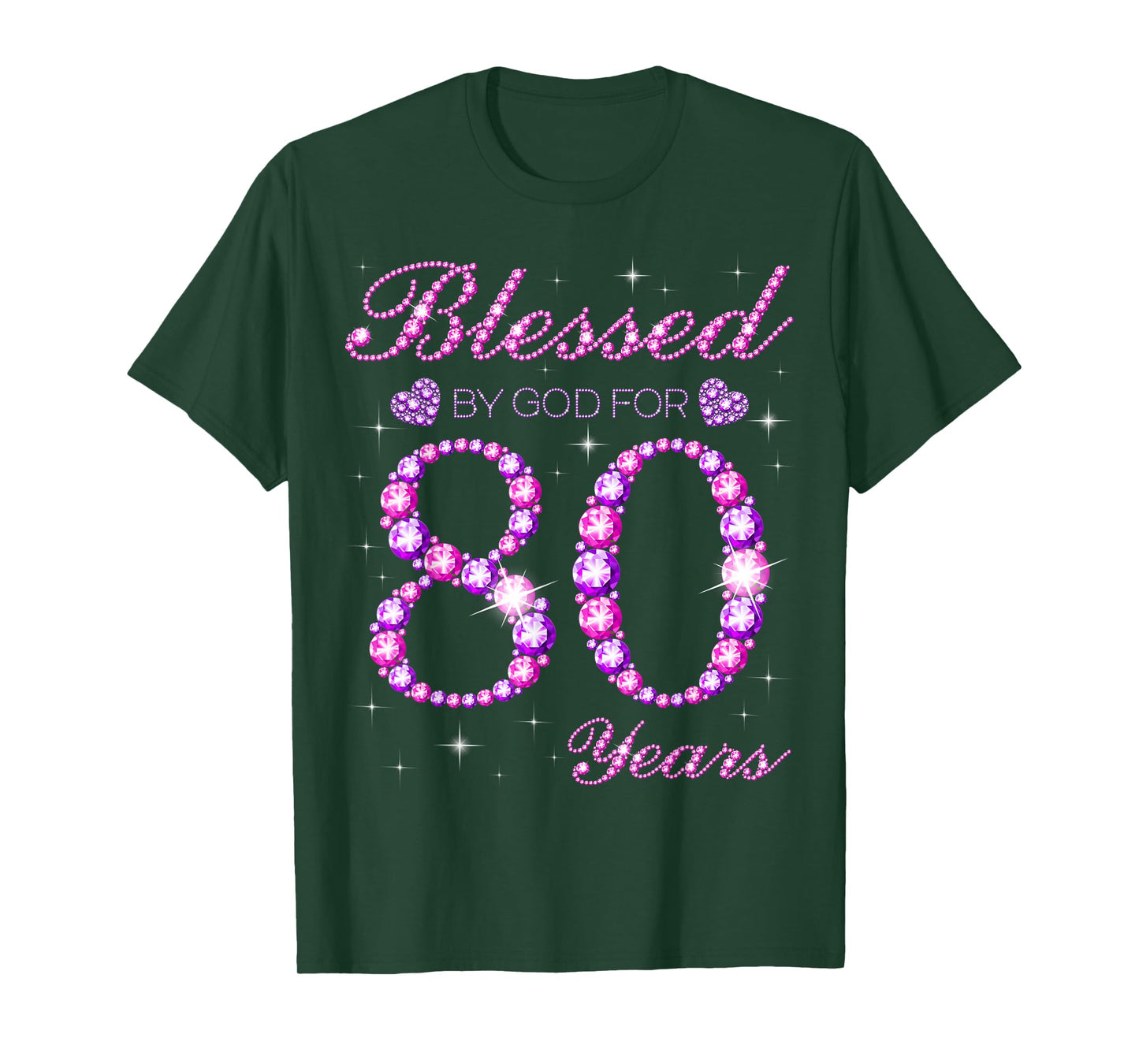 Blessed by God for 80 Years Old 80th Birthday Party T-Shirt
