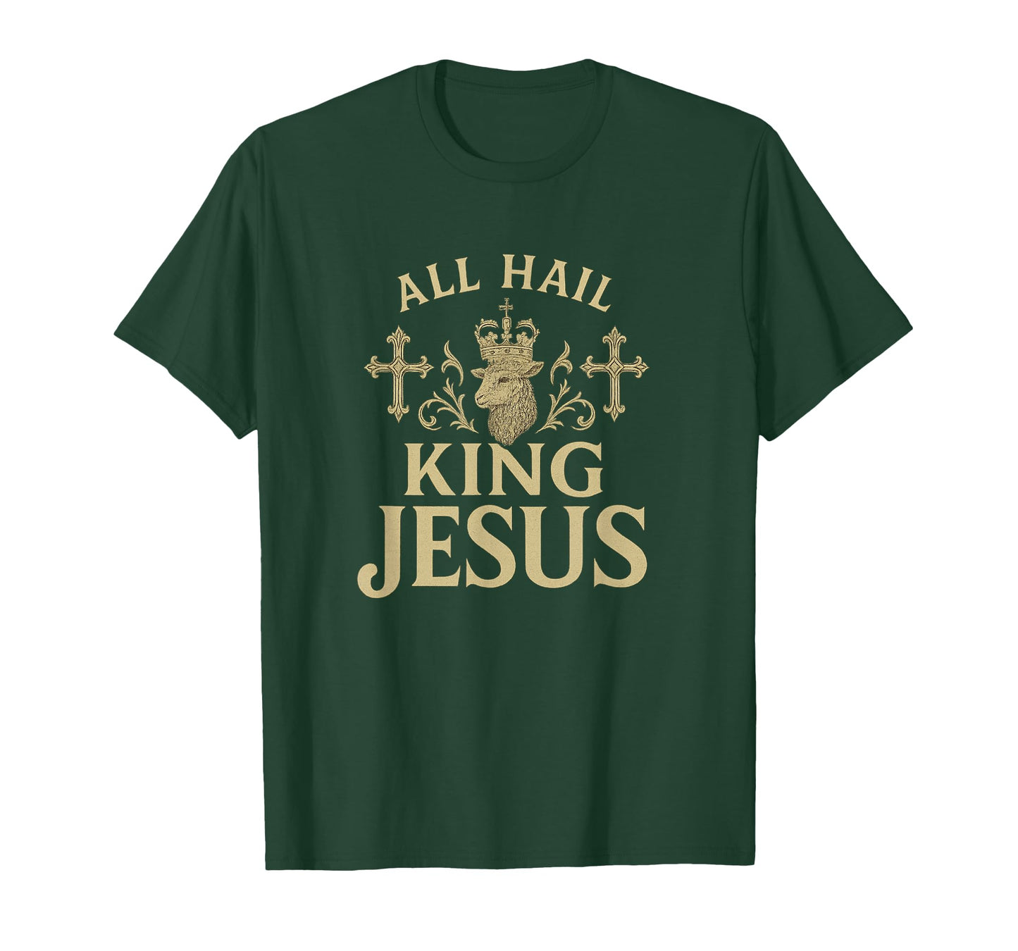 All Hail King Jesus Christian Worship Design T-Shirt