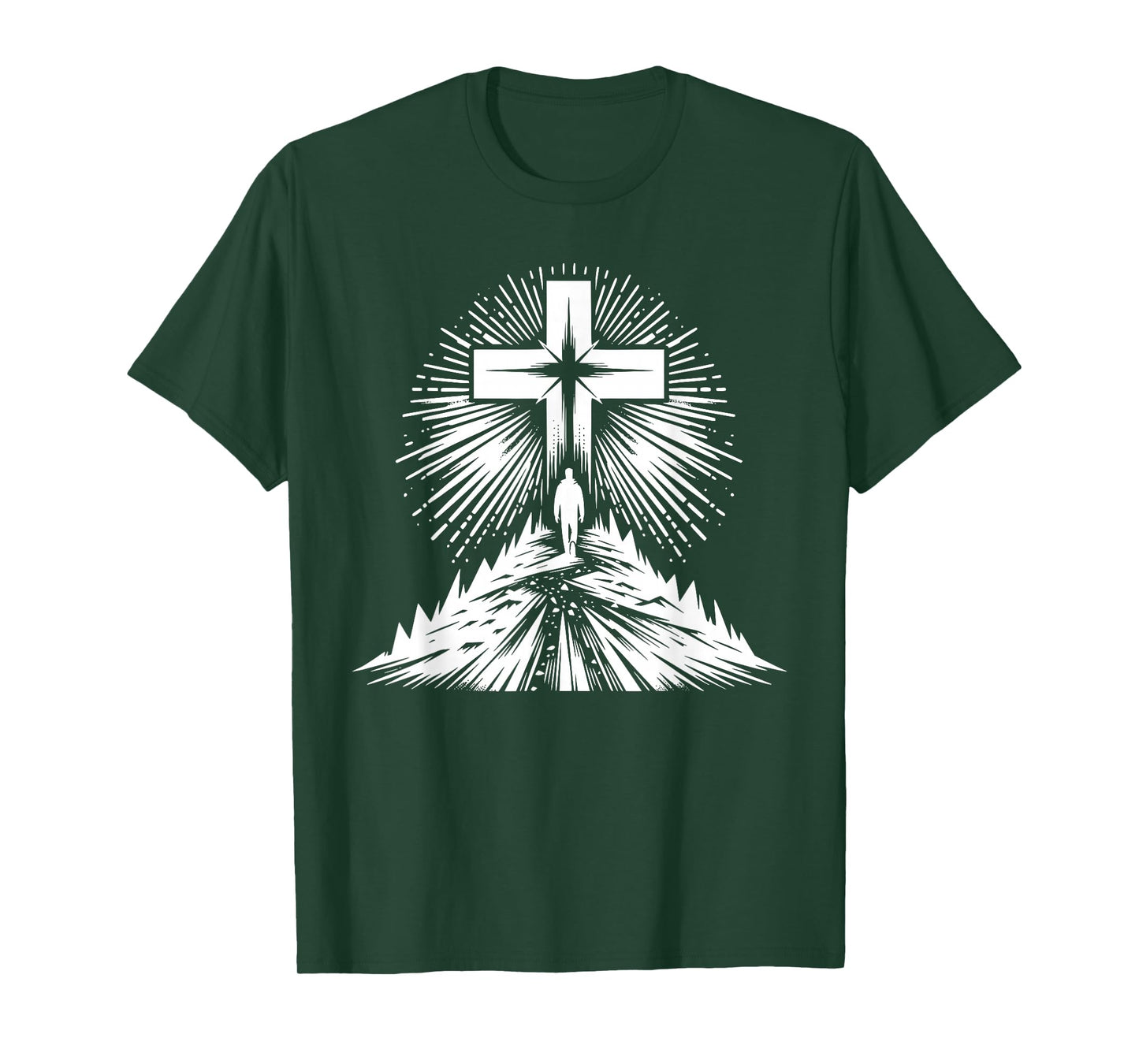 Christian Cross - Walking in Faith Religious Inspirational T-Shirt