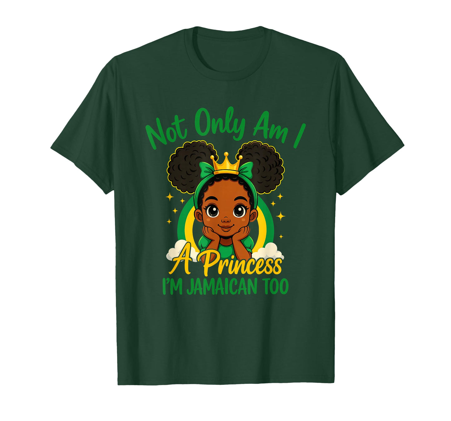 Not Only Am I A Princess I'm Jamaican Too Afro Kids Pride T-Shirt