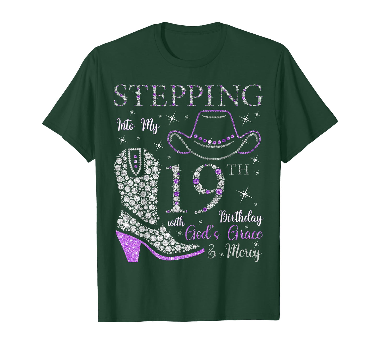 Stepping Into My 19th Birthday With God's Grace and Mercy T-Shirt