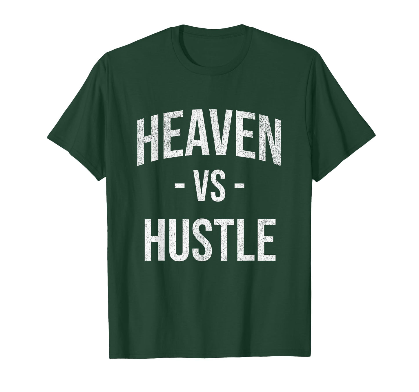 Heaven vs Hustle Christian Catholic Mom Teacher Minimalist T-Shirt