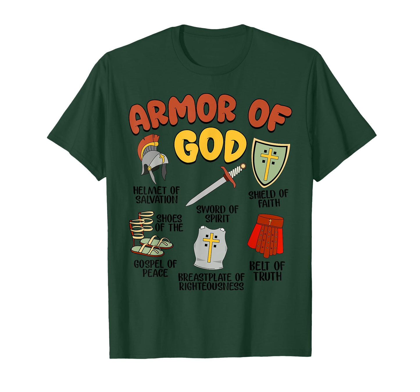 Christian Boys Armor of God Jesus is King T-Shirt