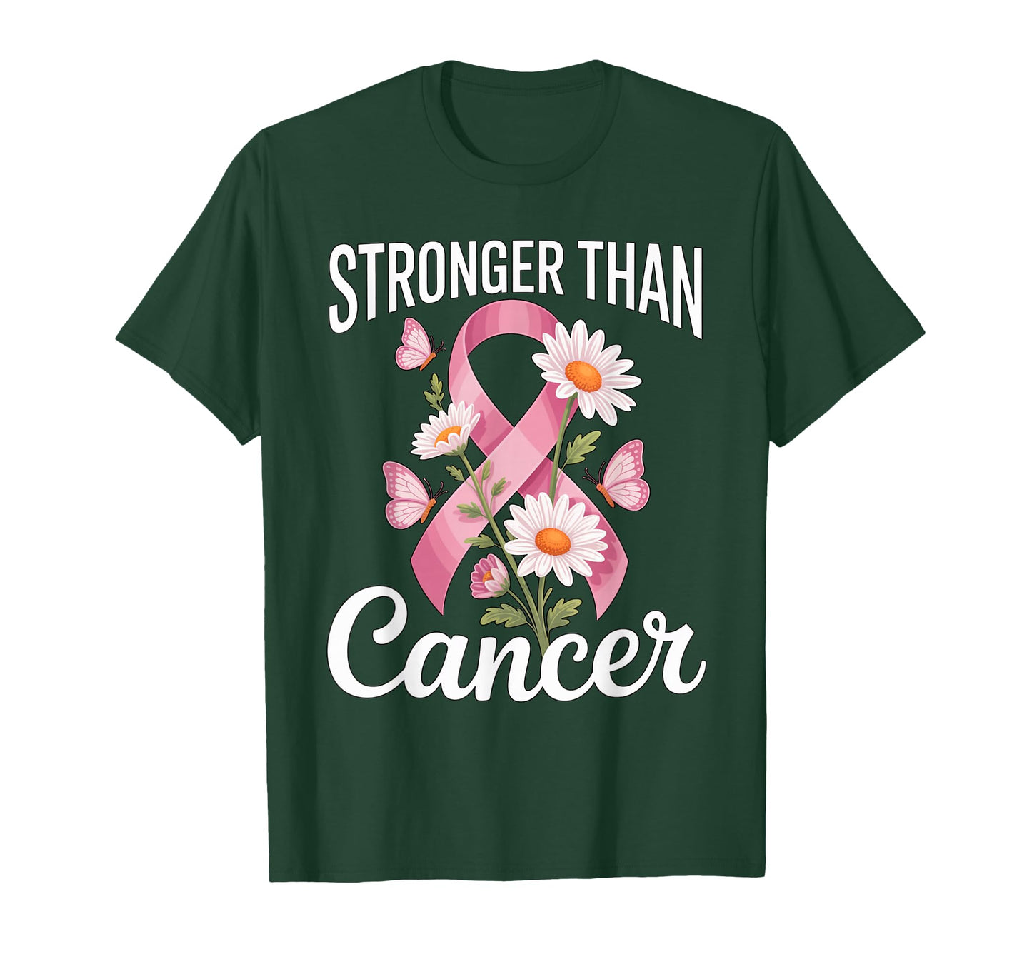 Pink Ribbon Breast Cancer Awareness Graphic T-Shirt