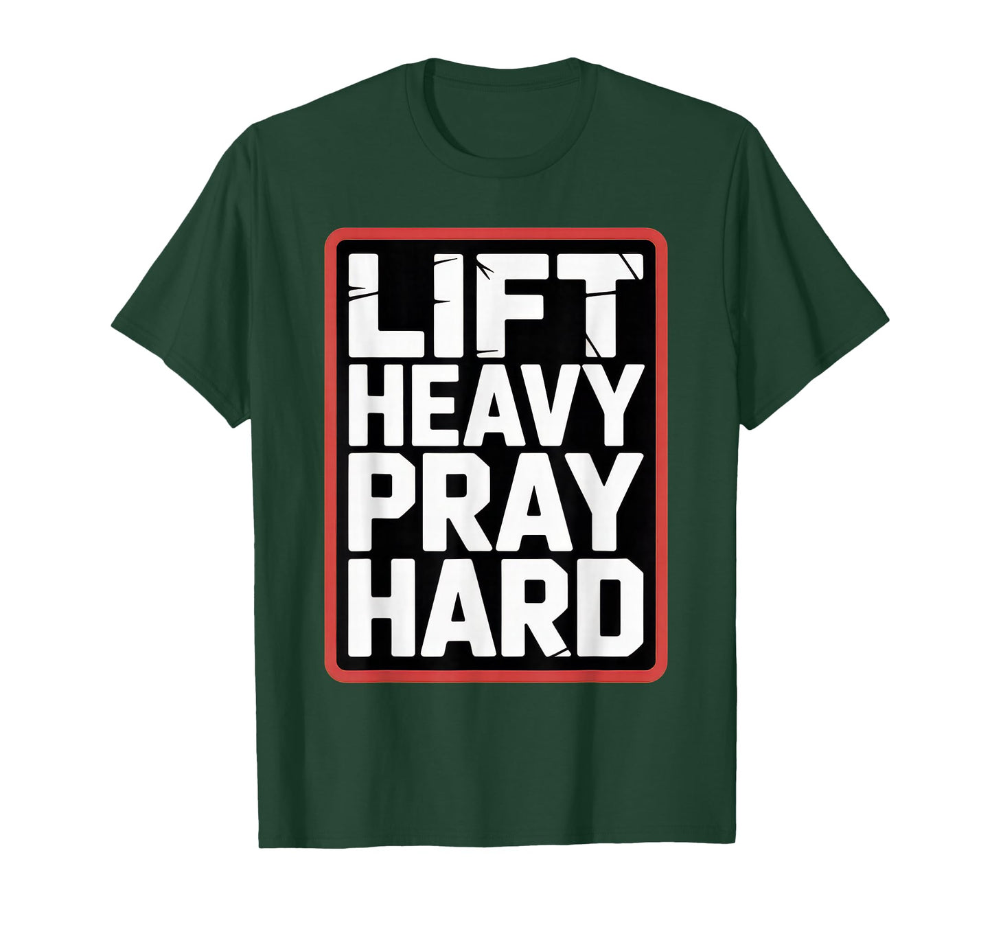 Lift Heavy Pray Hard Tshirt Gym Christian Gift Jesus Faith T-Shirt
