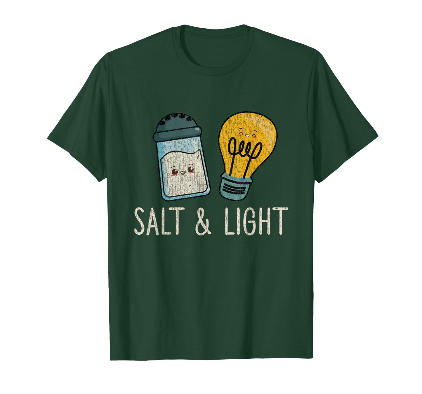 Vintage Cute Salt Light Bible Verse Matthew Proud Christian T-Shirt