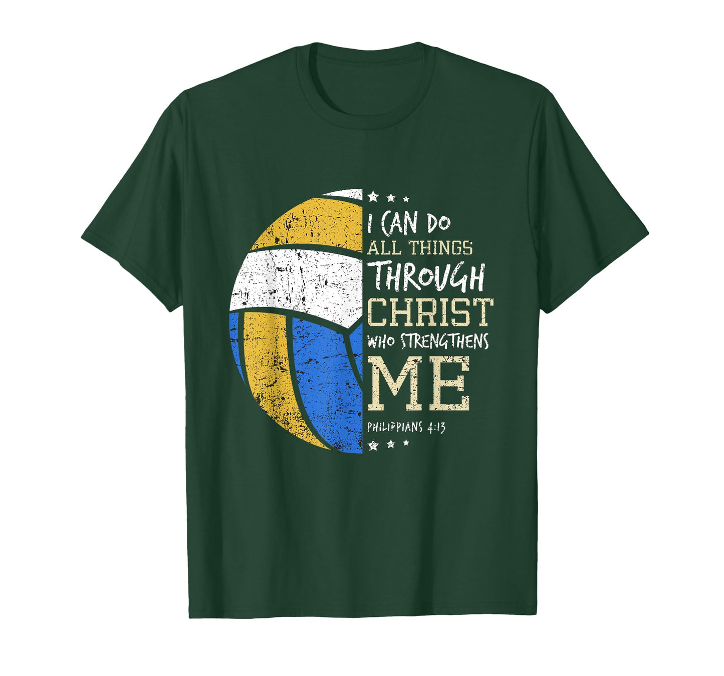 Philippians 4 13 I Can Do All Things Christian Volleyball T-Shirt