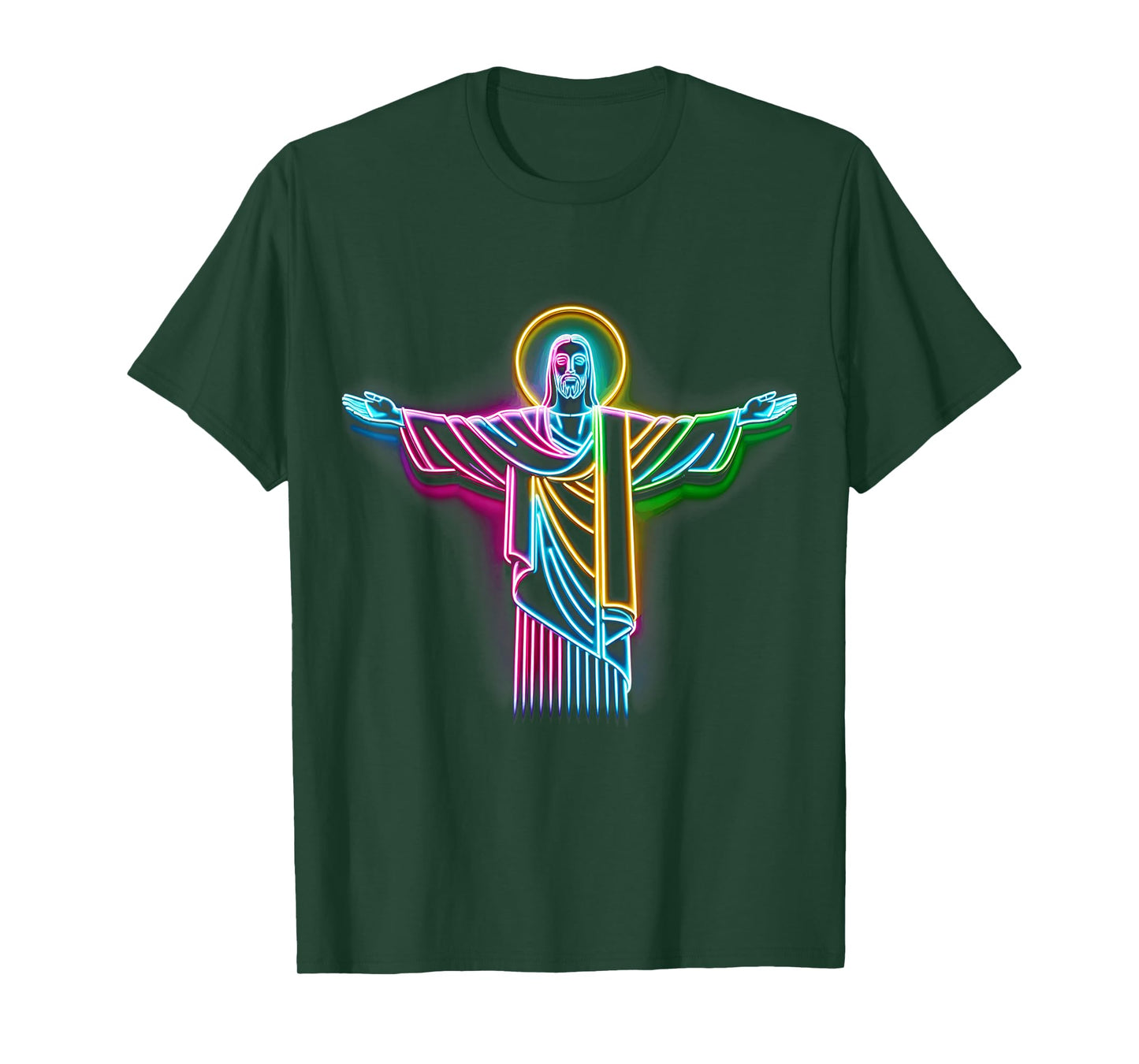 Vibrant Christ the Redeemer Tee - Colorful Landmark T-Shirt