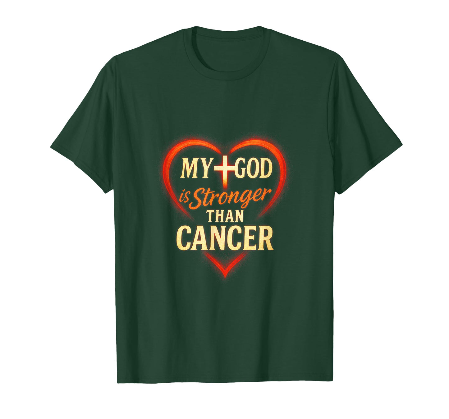 My God is Stronger Than Cancer - Faith Hope T-Shirt