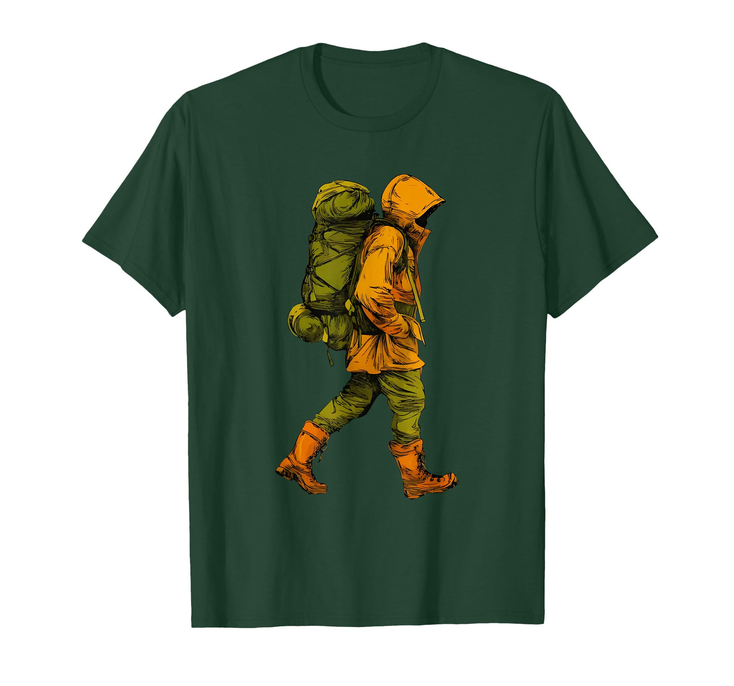 Man Hiking in raingear creat T-Shirt