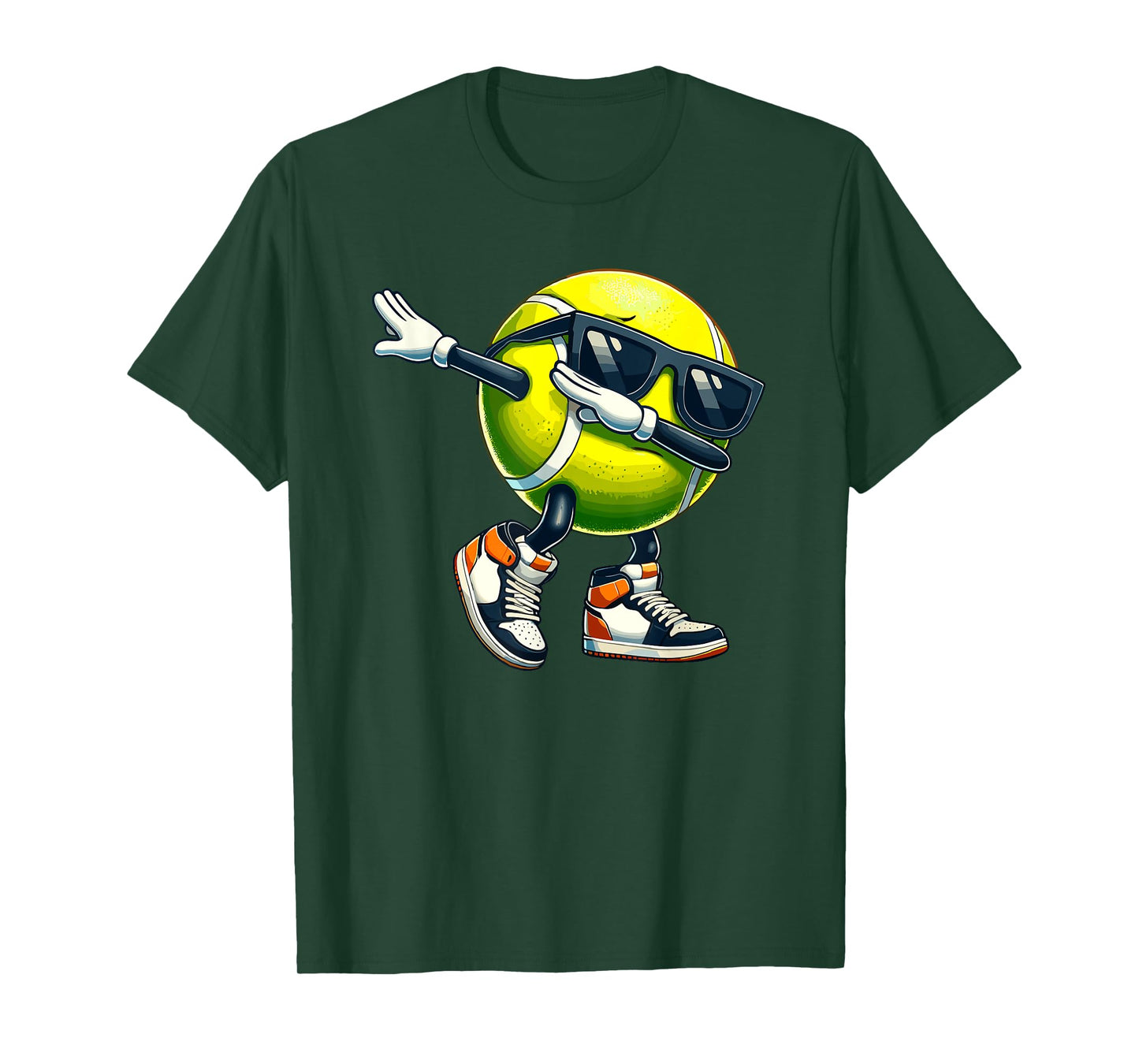 Dabbing Tennis Ball With Sunglasses Funny Sports Player T-Shirt