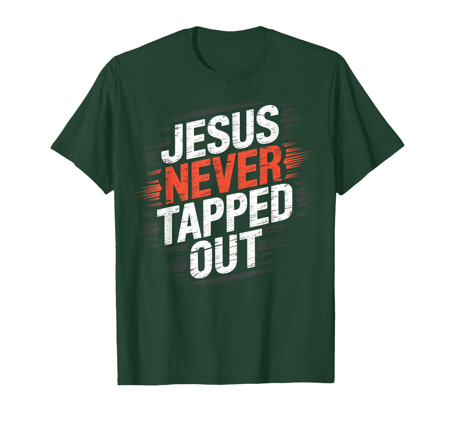Jesus Never Tapped Out Christian Wrestle Wrestling Faith T-Shirt