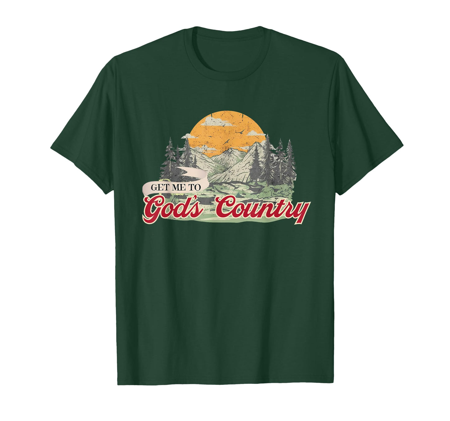 Get Me To God Country Retro T-Shirt