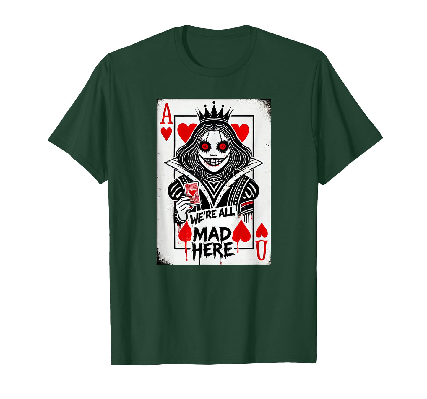 Alice in Wonderland Queen of Hearts - We're All Mad Here T-Shirt