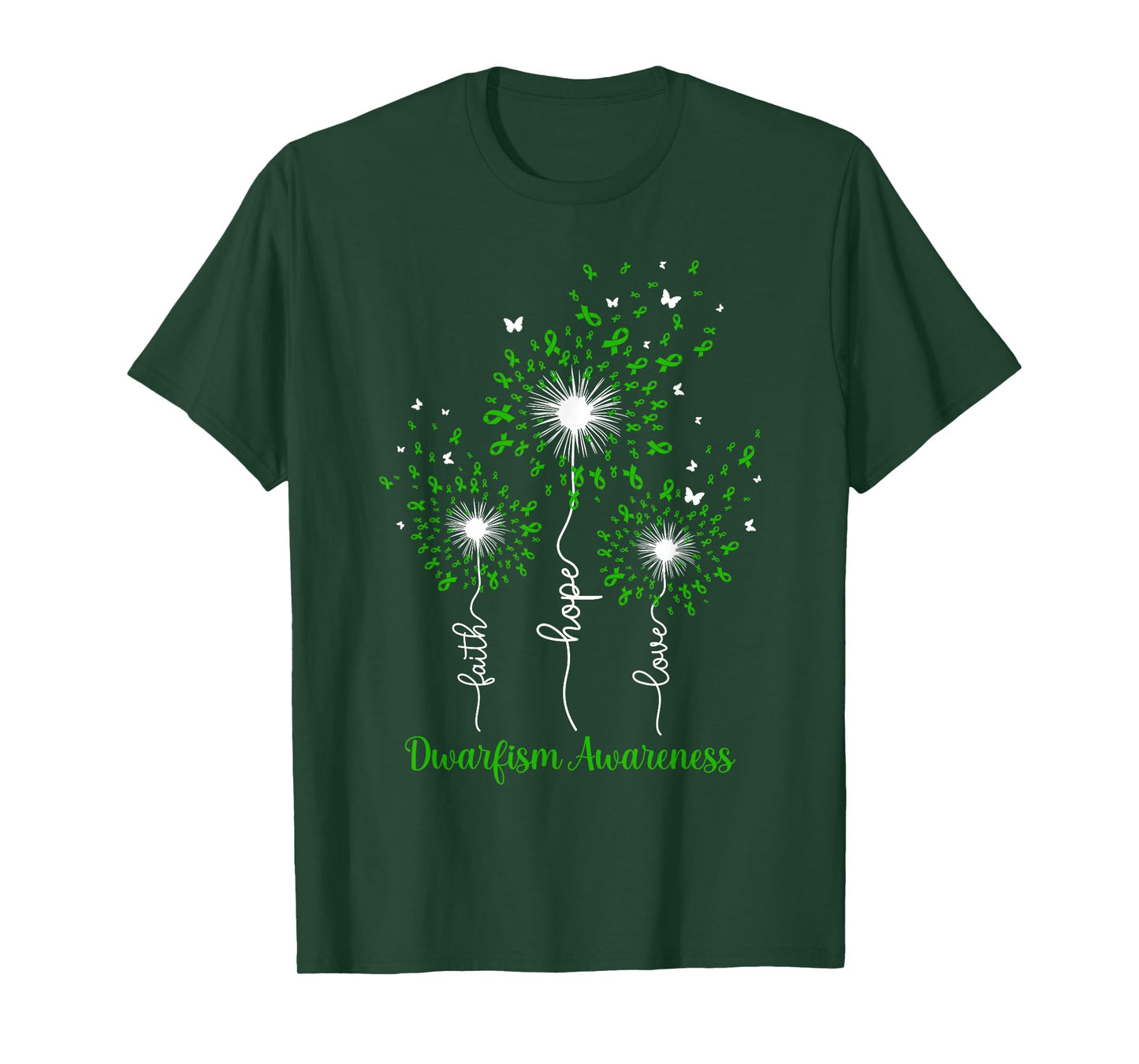 Dandelion Faith Hope Love Dwarfism Awareness T-Shirt