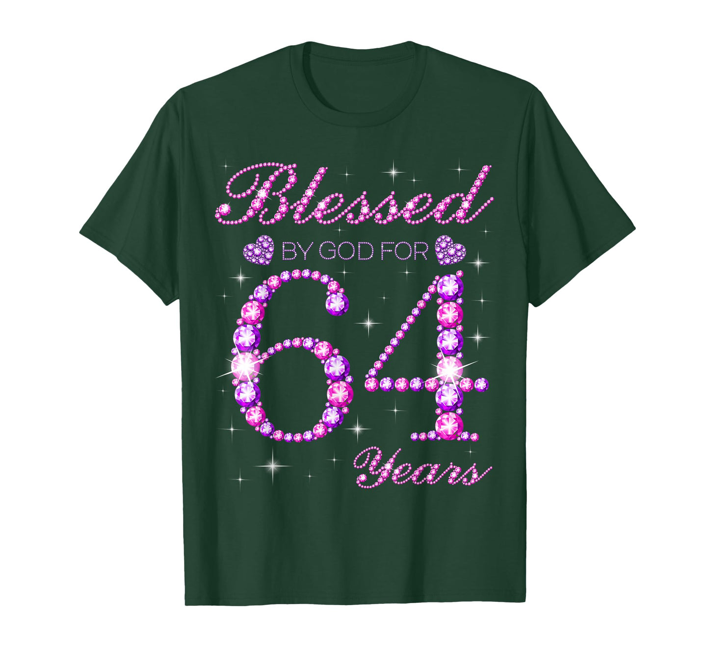 Blessed by God for 64 Years Old 64th Birthday Party T-Shirt