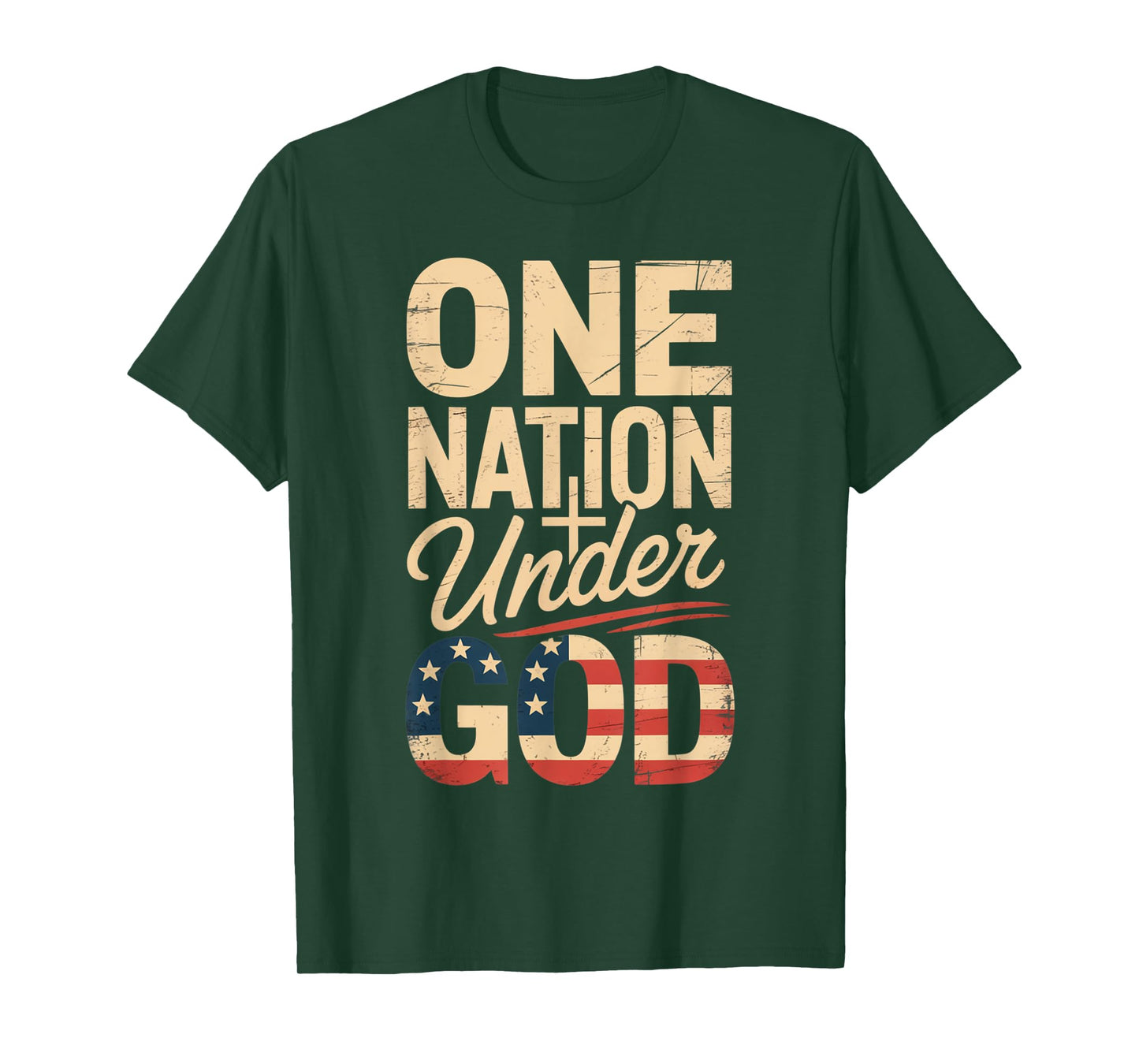 One Nation Under God July 4th Christian Patriotic T-Shirt