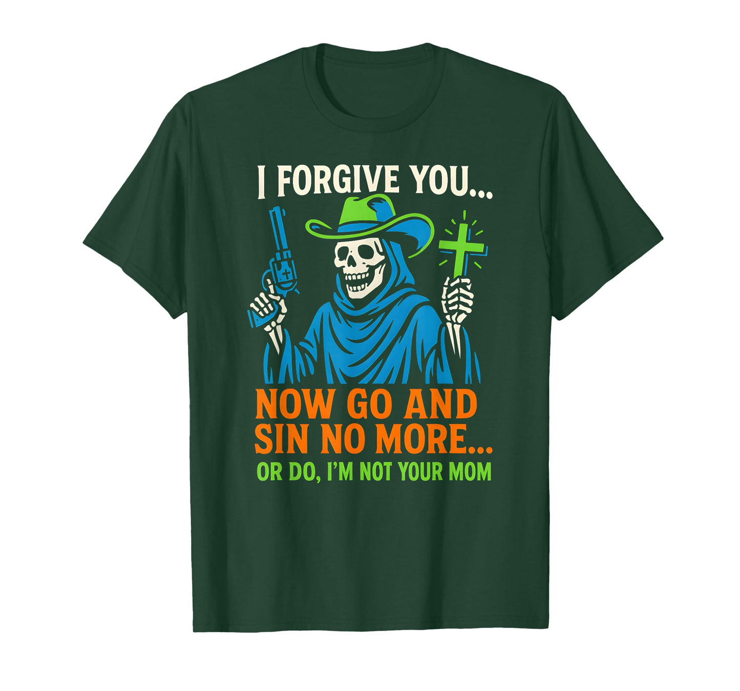 Christian Humor Sin No More Or Do Fun Womens Religious T-Shirt