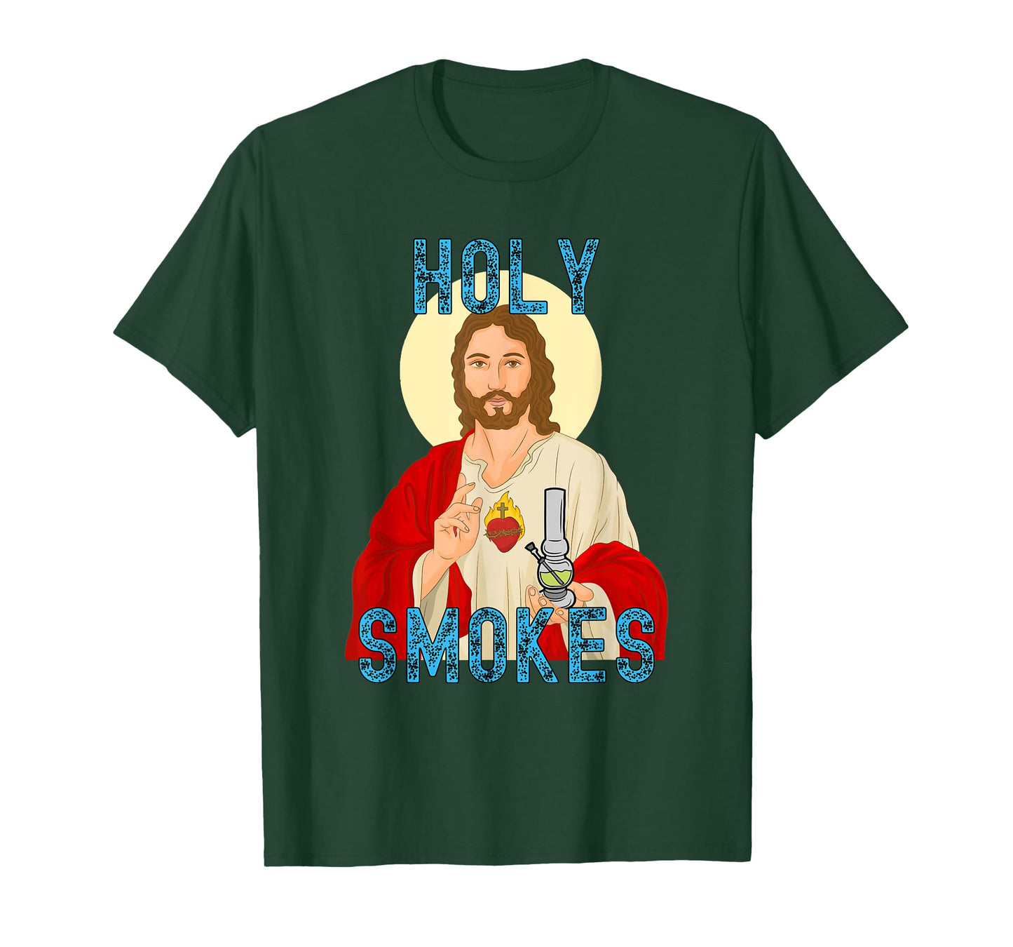 Holy Smokes Funny Jesus Apparel Weed 420 Merch T-Shirt