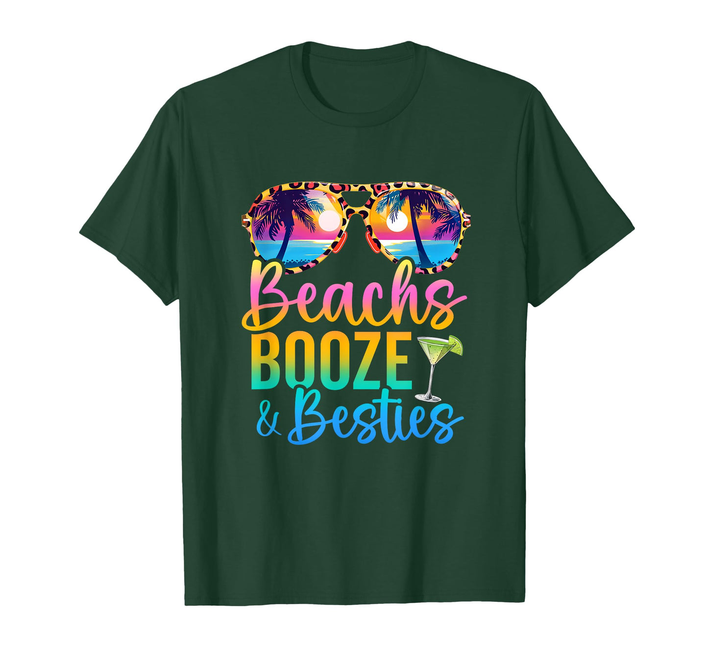 Girls Trip 2025 Funny Matching Beaches Booze Besties T-Shirt