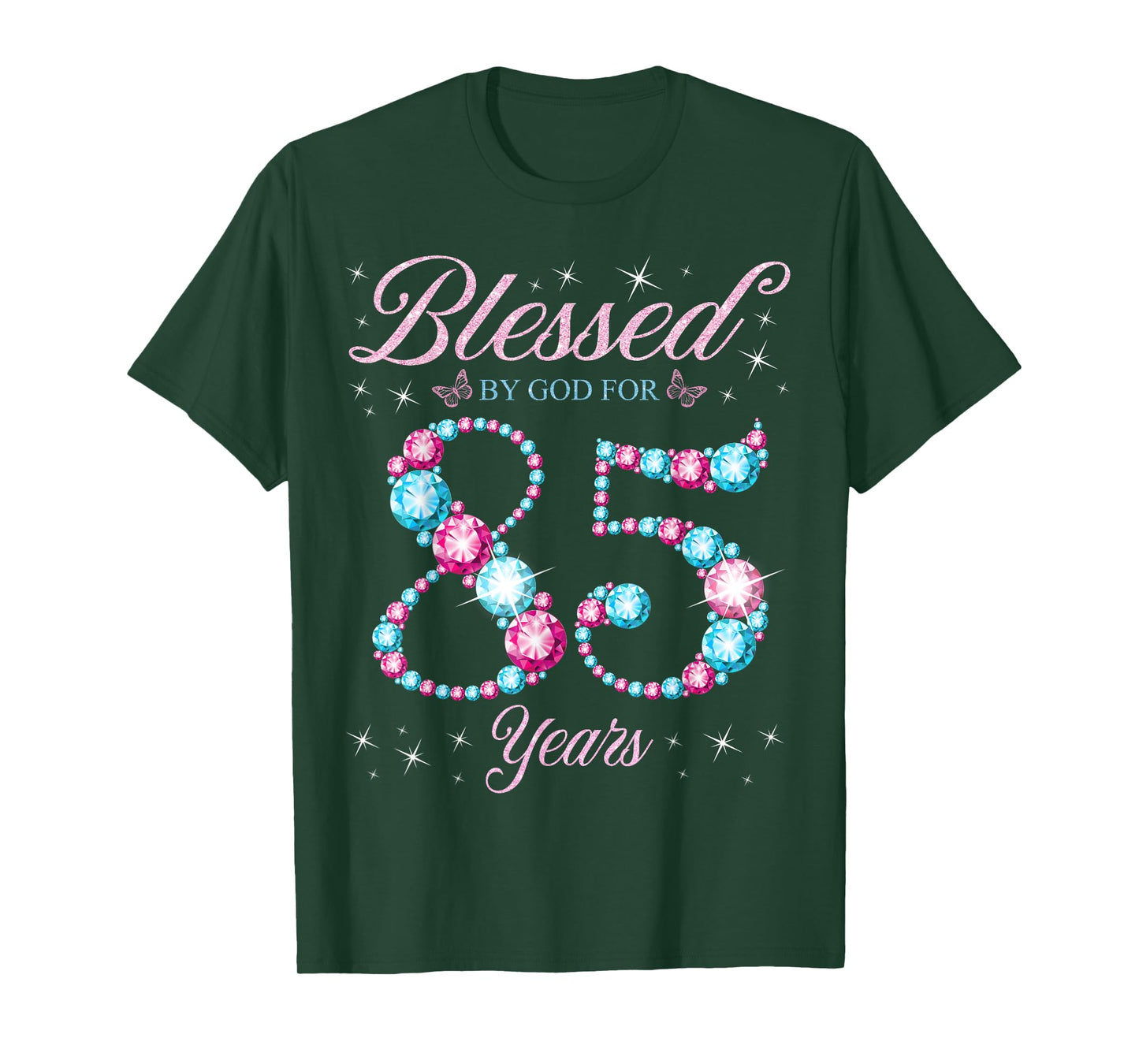 Blessed By God For 85 Years Old 85th Birthday Woman Queen T-Shirt