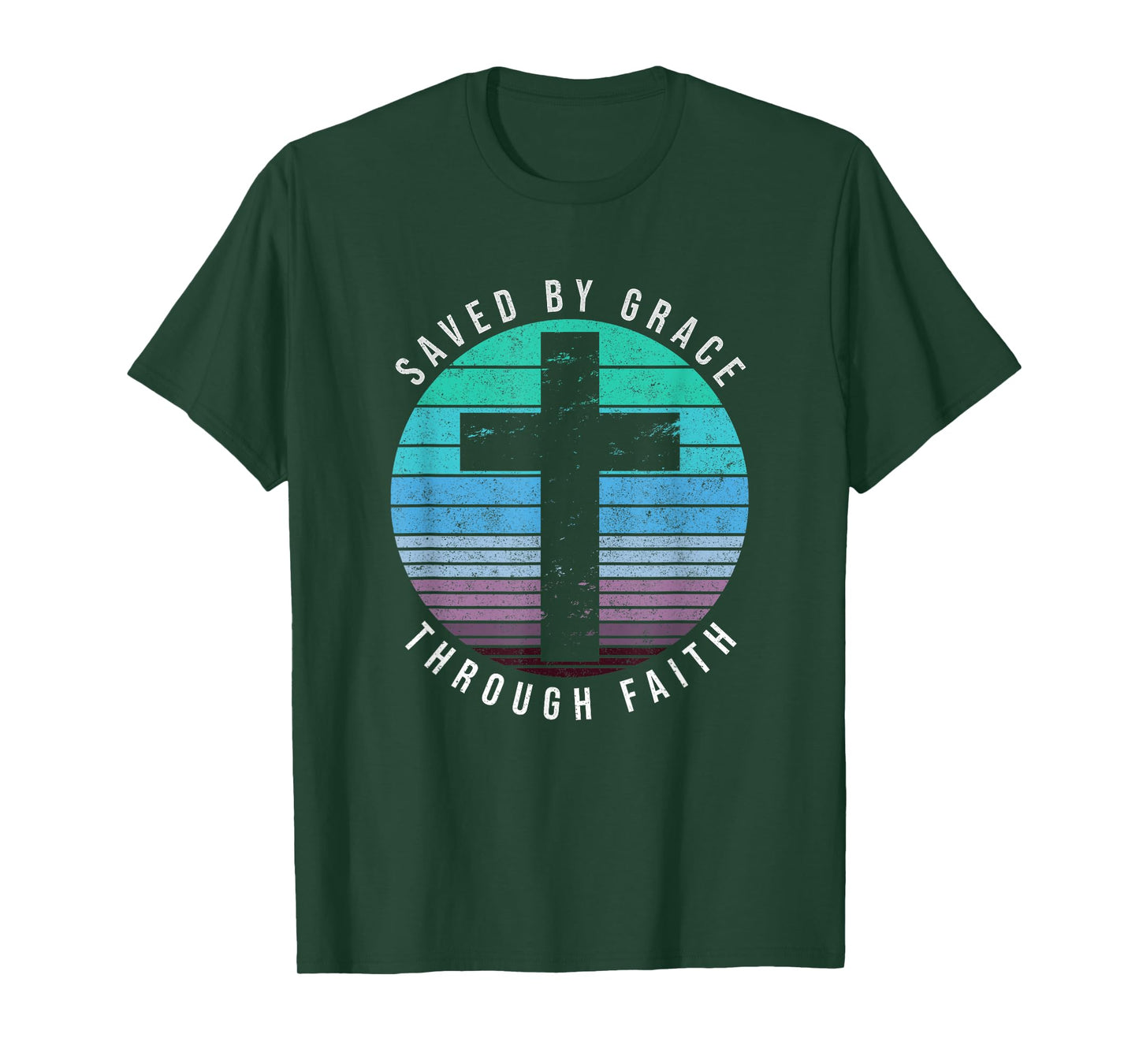 Saved By Grace Through Faith Ephesians 2:8 Bible Religious T-Shirt