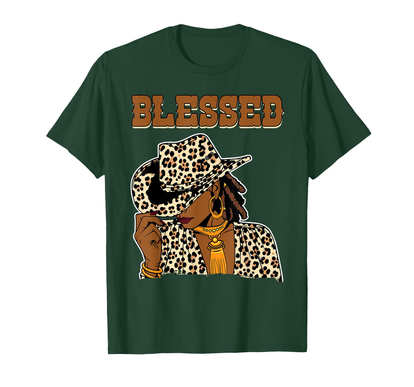 Blessed Cowgirl Black Western Swag African Christian Woman T-Shirt