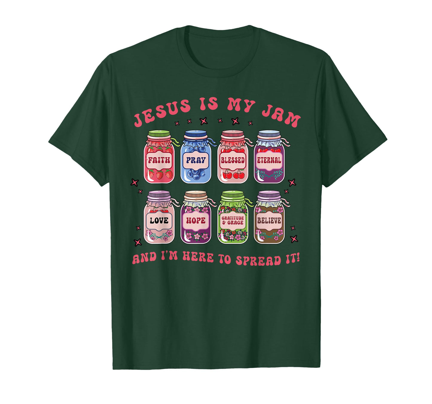 Funny Christian Jesus is My Jam Here to Spread Bible Faith T-Shirt