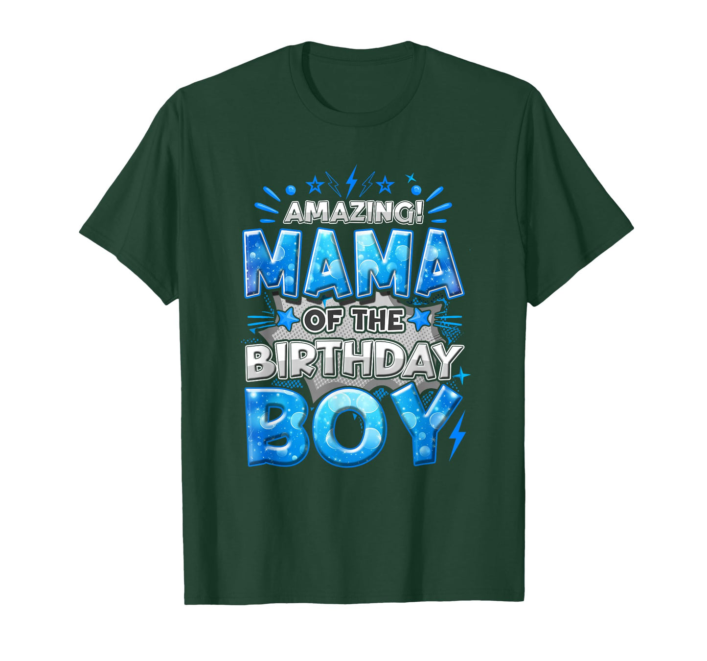 Amazing Mama Of The Birthday Boy Matching Family Party T-Shirt