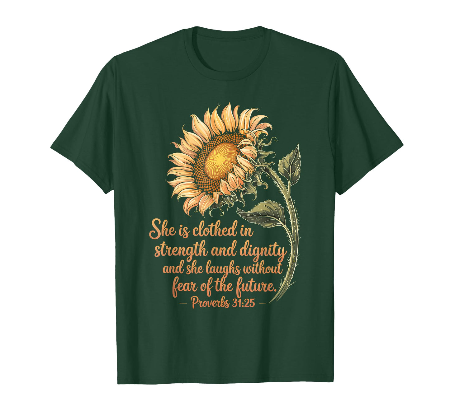 Christian Faith Love Sunflower Scripture Religious T-Shirt