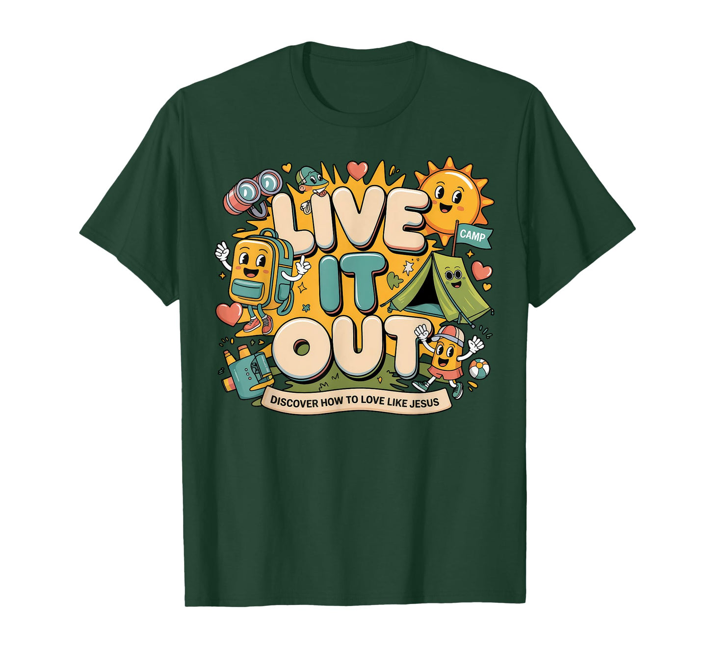 Live It Out Bible School Vbs 2025 Christian Youth Camp Jesus T-Shirt