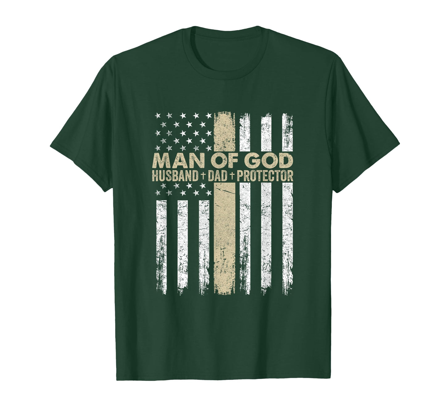 Jesus God Religious Man Of God Husband Dad Protector T-Shirt