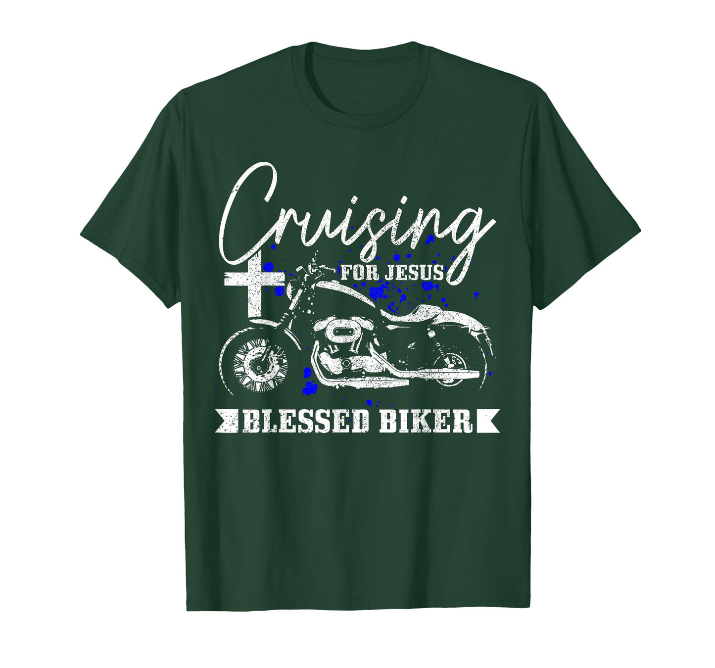 Christian Biker Cruising For Jesus Vintage Motorcycle T-Shirt