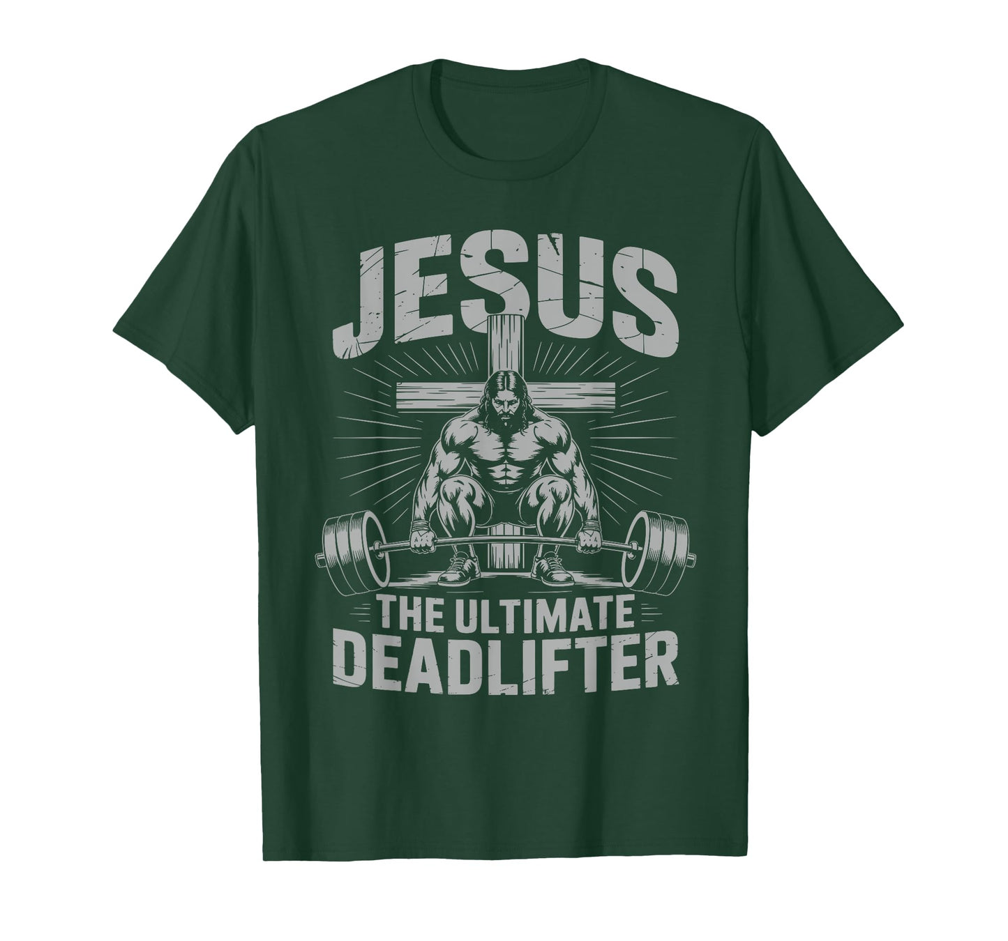 Funny Christian Gym Jesus The Ultimate Deadlifter Workout T-Shirt
