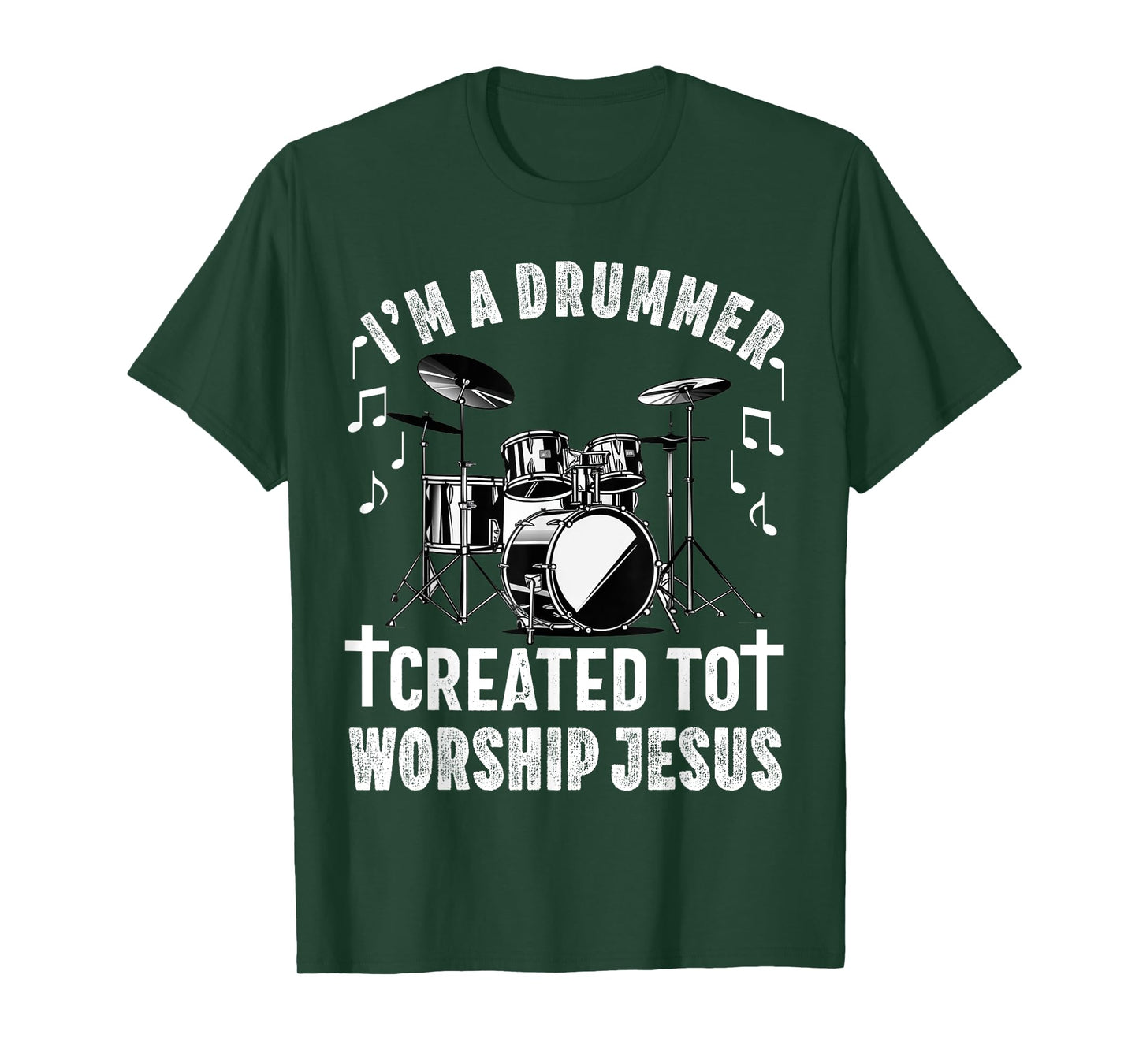 Christian Drummer Drum Player Stick Men Jesus Worship Music T-Shirt
