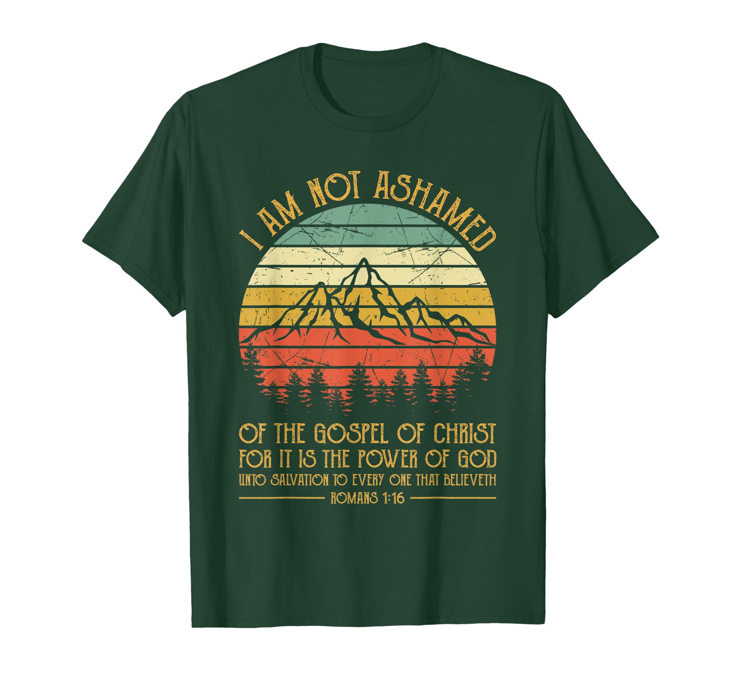 I Am Not Ashamed Of The Gospel Jesus Christian Retro Vintage T-Shirt