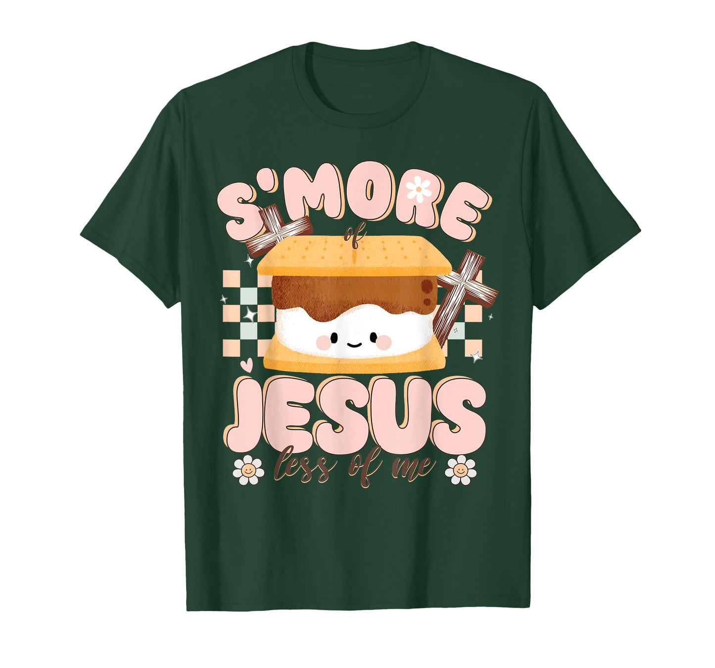Smore Of Jesus Less Of Me Christian Camper Camping Crew T-Shirt
