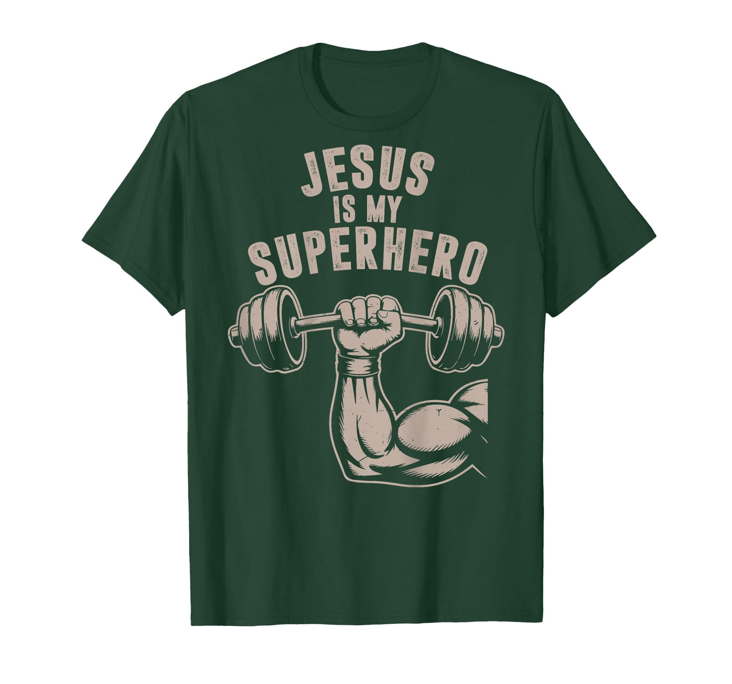 Jesus is My Superhero Funny Christian Workout Gym Men Women T-Shirt