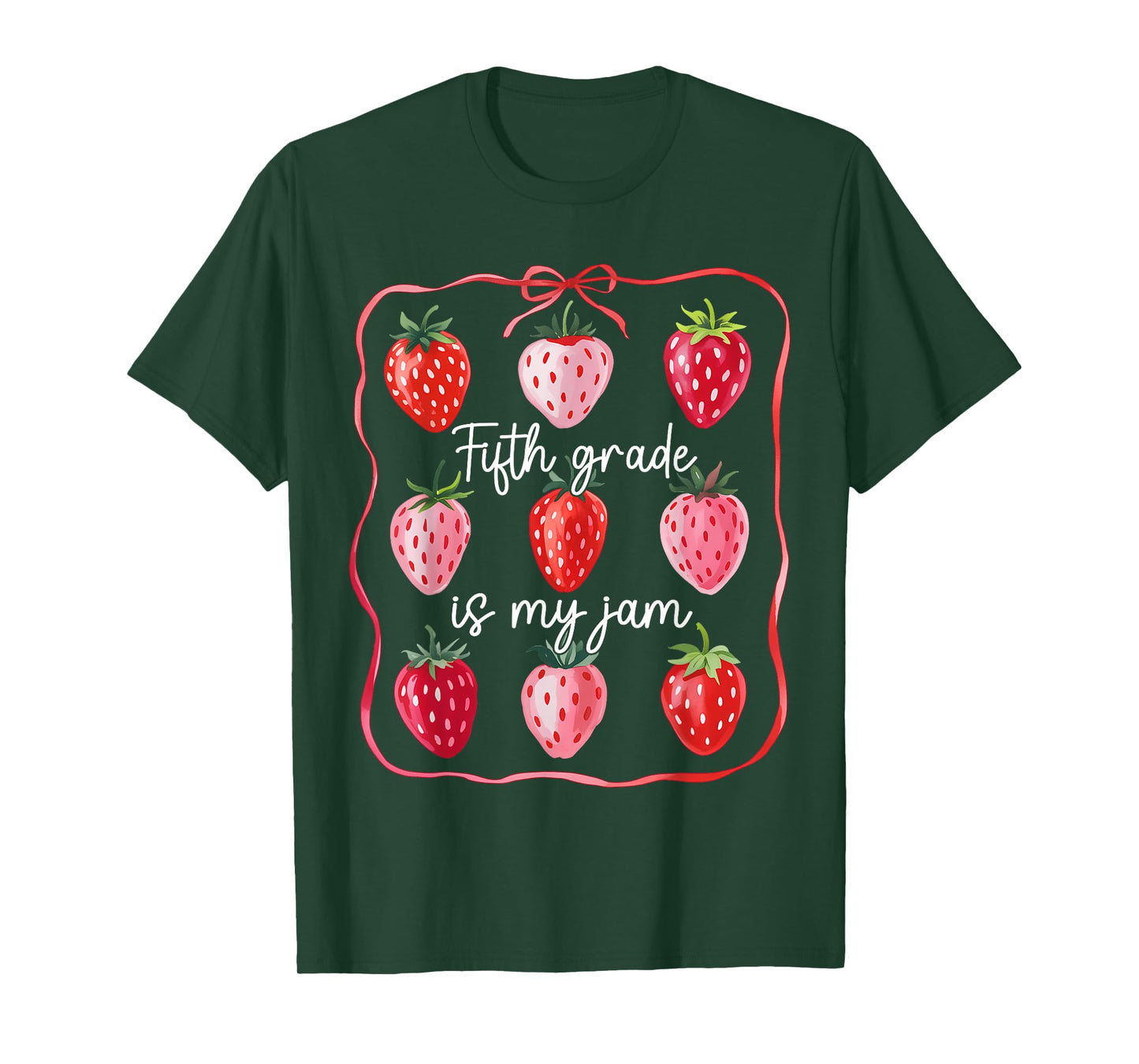 Fifth Grade Is My Jam Strawberry 5th Grade Back To School T-Shirt