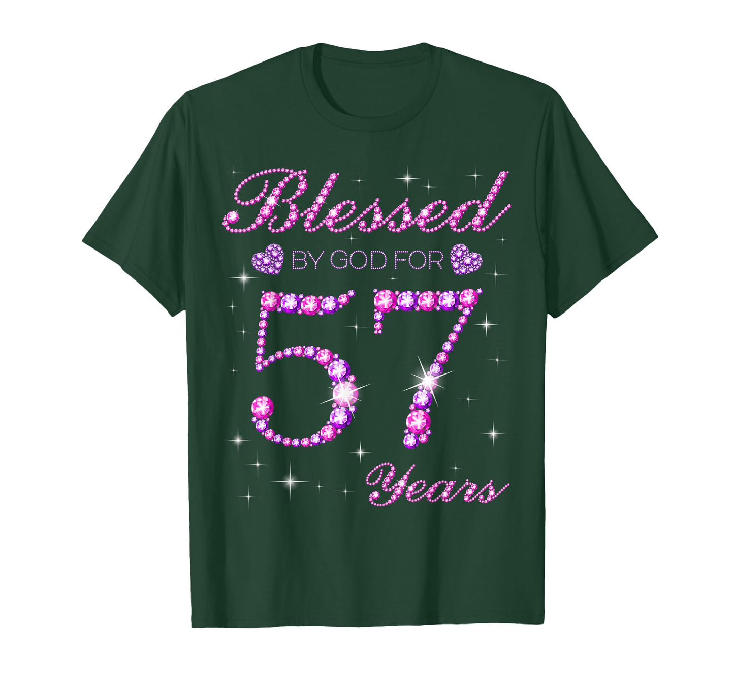 Blessed by God for 57 Years Old 57th Birthday Party T-Shirt