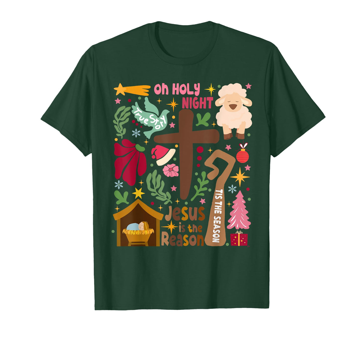 True Story Jesus Christmas Nativity Scene Christian Faith T-Shirt