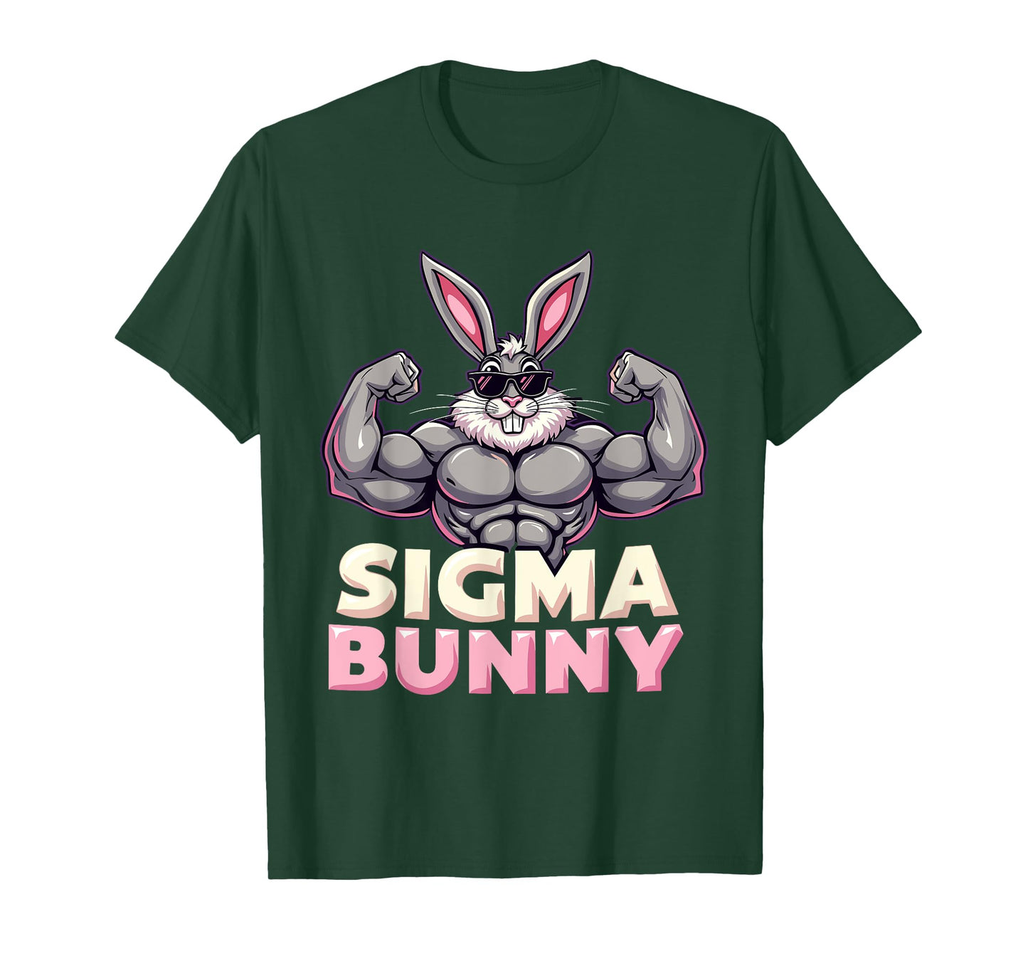 Jacked Sigma Easter Bunny 2025 Rizzler T-Shirt
