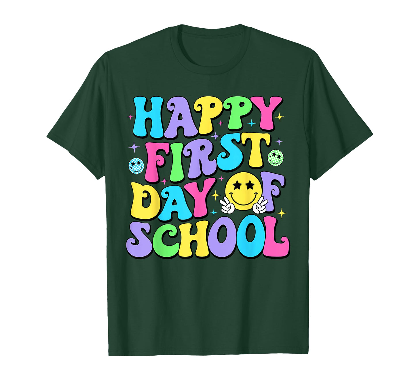 Happy First Day Of School Shirts Teacher Kids Back To School T-Shirt