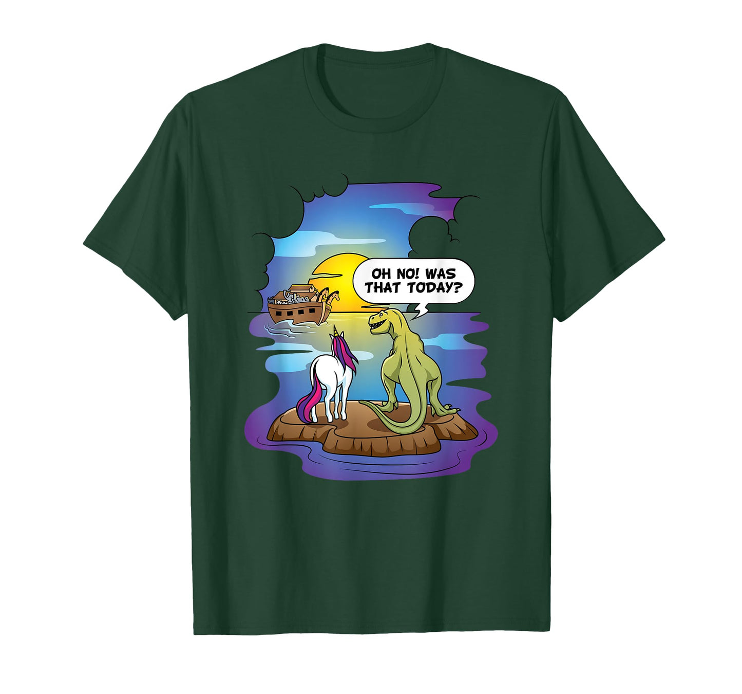 Christian Noah's Ark Bibble Pun Last Unicorn Dinosaur T-Shirt