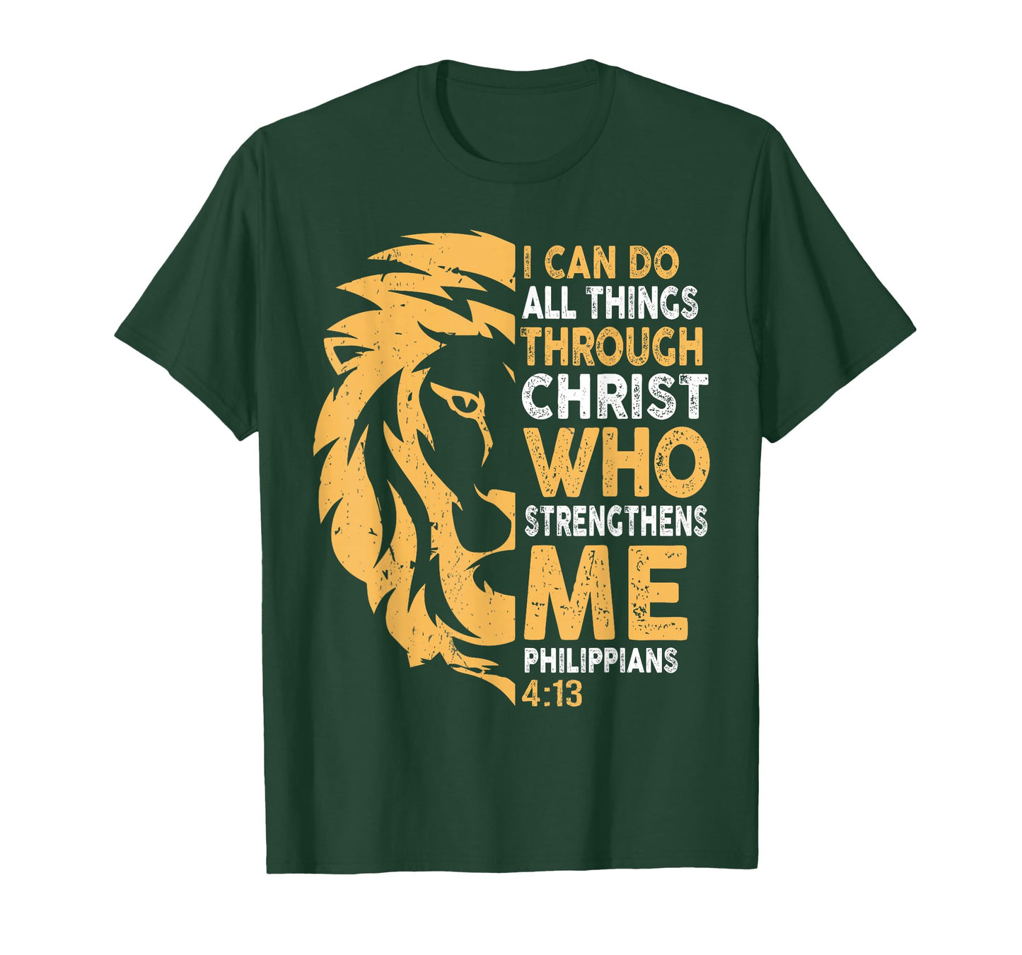Jesus Christ Strengthens Me Bible Judah Lion Christians T-Shirt